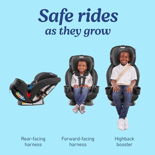 Graco® TriRide 3-in-1 Convertible Car Seat - Highback Booster, Forward & Rear Facing Modes, Suitable from Newborn to Preschooler, Perfect for Long Journeys in Redmond Color