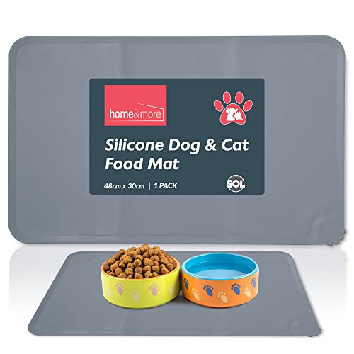 Waterproof Dog and Cat Food Mat 48x30cm | Silicone Dog Food Mats for Floors | Dog Bowl Mats Non Slip Silicone Pet Feeding Mat, Pet Food Mat Cats Dogs, Dog Mat Bowls, Cat Dog Feeding Mat, Cat Bowl Mat