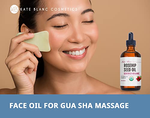 Kate Blanc Cosmetics 197 Rosehip Oil For Face & Skin (1Oz, Organic, Pure, Cold Pressed) Rosehip Seed Face Oil For Facial & Gua Sha Massage thumb #2