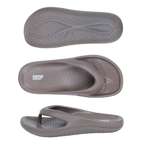 Image of DOCTOR EXTRA SOFT Men's Classic Casual Thong Slippers With Cushion Footbed For Adult|Comfortable & Lightweight|Stylish & Anti-Skid|Waterproof & Everyday Indoor Outdoor Flip Flops Gents & Boys D-506