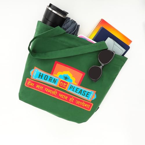 Bolso tote de algodón con cierre y bolsillo interno miniatura 4
