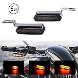 JMTBNO 2x Motorrad LED Blinker, Sequentiell Flowing Mini Blinker für Motorrad Lenkerbefestigung 8mm E Geprüft Universal für Street Bike Cruiser Chopper Cafe Racer Roller E-scooter Quad ATV Trike