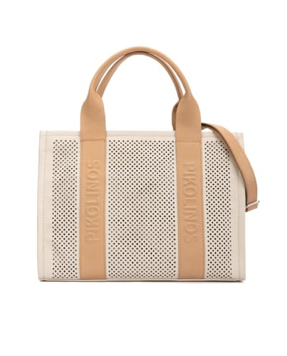 Pikolinos Alcudia Bolso Shopper Mujer | en Cuero en color Blanco