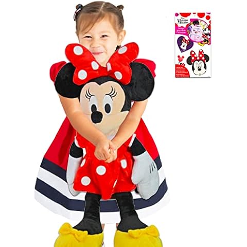 Disney Shop Disney Minnie Mouse Toys Bundle Giant Minnie Mouse Plush Doll 26inch - Minnie Mouse Decorations Set Minnie Plush Toy with Stickers (Minnie Mouse Room Decor) Cover