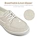 Womens Walking Shoes Comfort, Linen Upper Womens Slip On Shoes for Plantar Fasciitis with Non Slip Sole, Fashion Womens Sneakers (Beige,7.5)