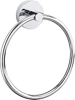 JXFSSY Stainless Steel Towel Ring - Bath Towel Holder Hand Towel Ring 6.29 in/16 cm, Hanging Towel Hanger Bathroom Accessories Contemporary Hotel Square Style Wall Mount (Classic)