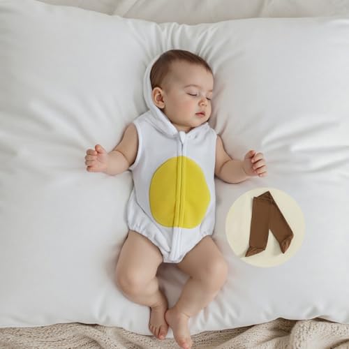 Baby Halloween Outfit Cute Sleeveless Fleece Cartoon Hooded Romper and Long Socks Set Newborn Outfit2