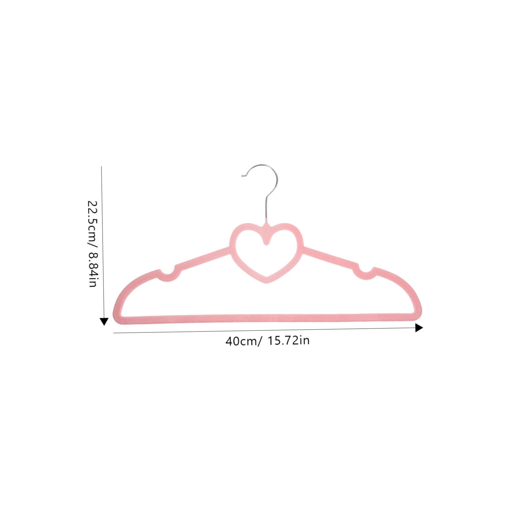 TOPBATHY Resistentes y No se Deforman Antideslizantes de Plástico con Forma de Corazón 10 Perchas Rosas para Ropa y Vestidos Ideales para Armario y Organización
