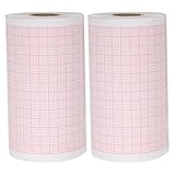 CAXUSD 2 Rollos De Papel Para Máquinas De Diagnóstico Papel Térmico Médico Para Equipos Médicos De Monitorización Cardíaca Para Electrocardiógrafo Rojo