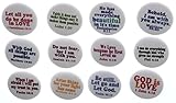 Set 12 Bible Quotes Verses God Love Inspirational Life Faith 1.25