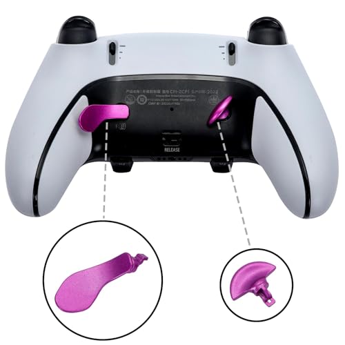 Image of 4PCS Metallic Back Paddles for PS5 Edge Controller, Interchangeable Metal Stainless Steel Back Buttons Replacement for PS5 Edge Controller - Controller NOT Included