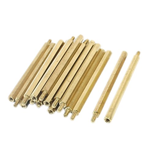 uxcell 六角スペーサー スタンドオフスペーサー 柱 真鍮 60mm x 66mm M3 オス‐メスネジ 20個入り uxcell 六角スペーサー スタンドオフスペーサー 柱 真鍮 60mm x 66mm M3 オス‐メスネジ 20個入り