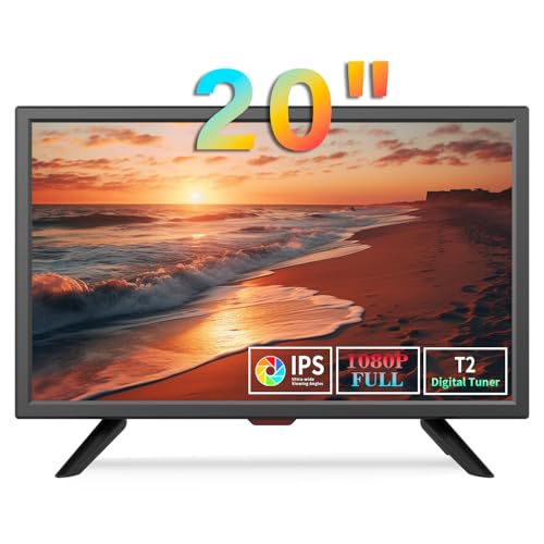 KCR 20inch TV, IPS LED Screen,Digital DVB-T2 TV Tuner,AV Input,HDMI/VGA in,USB Slot,Remote Control,Headphone Jack