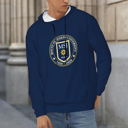 Mount Saint Joseph University Logo Men'S Hoodie,Fleece Comfortable Hoodie, Sweatshirt For Men 7