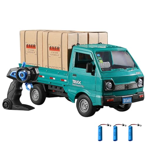 Hylukon Ferngesteuertes Auto, 1/16 2,4 GHz RC Truck, Ferngesteuerter LKW mit Heckabteil, Transport von Gütern, RC Auto Remote Control Truck