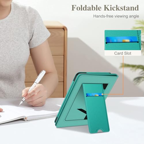 Image of Fintie Case for 7 inch /6.8 inch Kindle Paperwhite(12th /11th Generation-2024 /2021) and Kindle Colorsoft Signature Edition -Slim Foldable Stand Cover Auto Wake /Sleep for Paperwhite 2024, Jade
