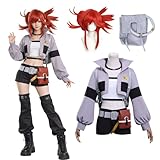 [milky time] ウィッグ付き ガチアクタ コスプレ 衣装 ハロウィン アニメ 戦闘服 (リヨウ, M)