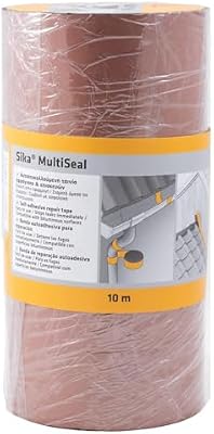 SIKA - Banda autoadhesiva bituminosa Multiseal - Terracota - Soporte múltiple - Para reparación de cubiertas y fisuras en edificios - 10m x 300mm