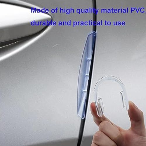 JOYOLA 8 Pcs Clear Car Door Edge Protector Strips – Flexible Self-Adhesive Auto Door Edge Guard Rubber Strips, Anti-Scratch Universal Car Protector for Most Vehicles,Sedans, and Trucks - Image 2