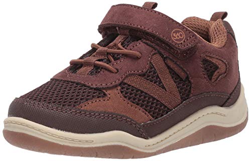 Stride Rite 360 Boy's Naya Anti-Microbial Dual Width Insole Casual Sneaker, Brown, 9 M US Toddler