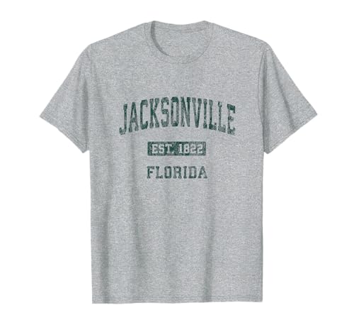 Jacksonville Florida FL Vintage Athletic Sports Design T-Shirt