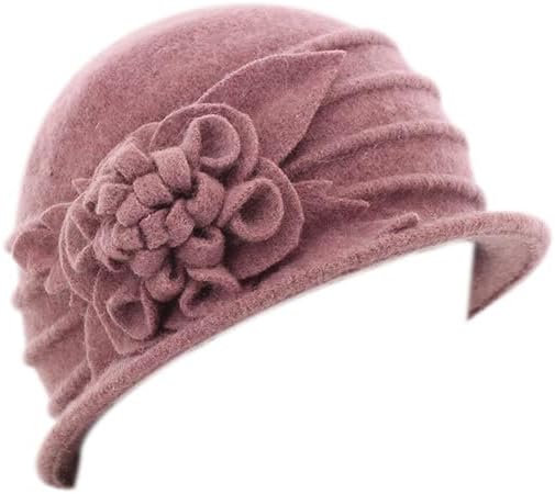 Round Cloche Hat for Women Vintage Wool 1920s Cloche Winter Hat - Image 2