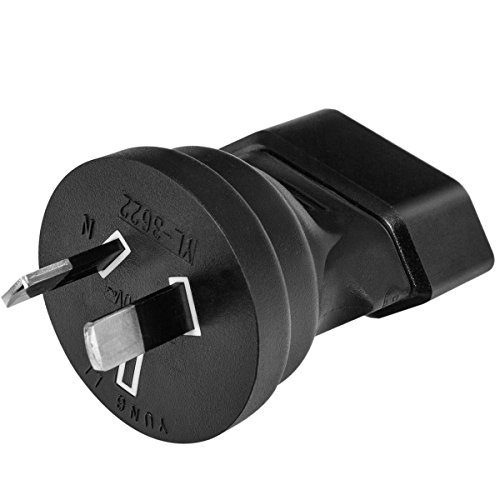 kj-vertrieb Reiseadapter Eurobuchse (Typ C, CEE 7/16) auf Australien Stecker (Typ I, AS 3112) Netzadapter Australien (AU) Cover