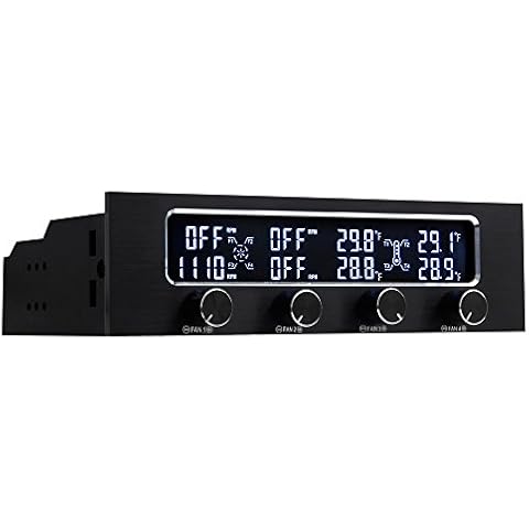 Kingwin Fan Controller 4 Channel w/LED, Fits 3.5 Bay, Easy Control of Your Cooling Fans Cover