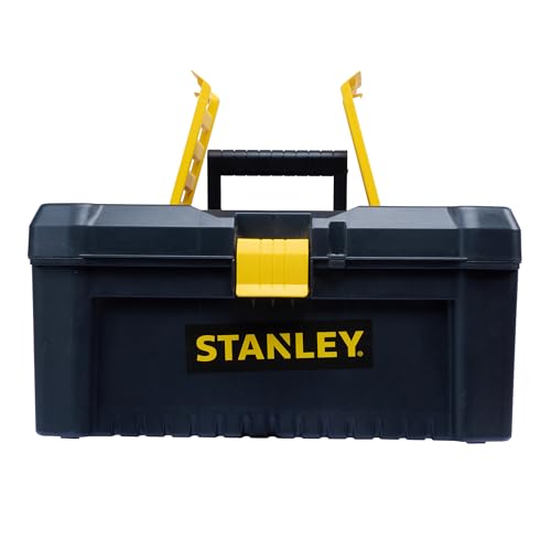 Miniatura 20 de Stanley Caja De Herramientas De Plástico Con Cierre De Plástico, 40,6 X 20,5 X 19,5 Cm, Asa Ergonómica, Organizadores En La Tapa, Bandeja Interior Extraíble, Orificio Para Candado, Stst1-75517