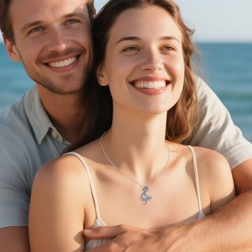 YAFEINI Dragon Necklace 925 Sterling Silver Dragon Pendant Necklace Vintage Jewelry Gifts for Women4