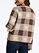 HOULENGS Women's Vintage Button Down Cardigan Sweater Plaid Print Long Sleeve Knit Coat with Pockets 2025 Fall Fashion Brown Medium