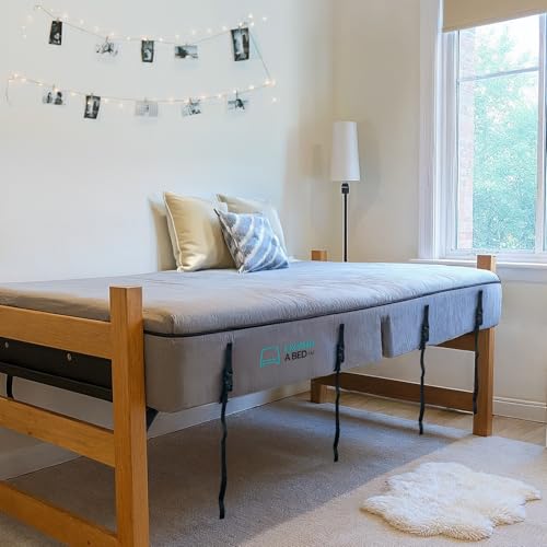 3 Inch Twin XL Mattress Topper by Expand a Bed - Lumbar Support for Back Comfort & Better Sleep - Expands 8 Inches in Width Breathable Medium-Firm Cooling Gel Memory Foam Topper with Washable Cover