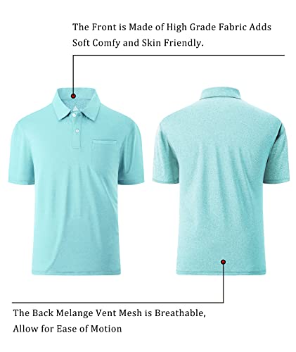 V Valanch Mens Golf Pocket Shirts Short Sleeve Slim Fit Colorblock Moisture Wicking Performance Athletic Tennis Shirts, 3Xl #TOP1