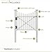 3.8ft H x 4.1ft W (1 Gate) Zippity Manchester Gate Kit, White Vinyl Picket Fence Gate Kit for Manchester Fence Panels, Gate for Backyard, Patio, Outdoor, & Garden Fence, ZP19019