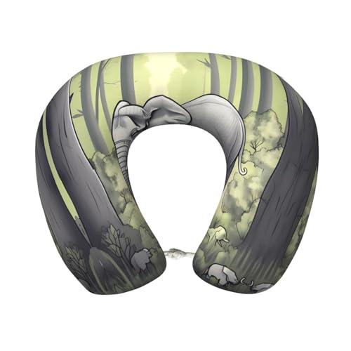Almohada de viaje espuma viscoelástica U confortable miniatura 1