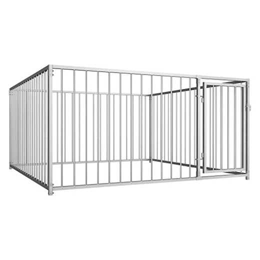 Festnight Chenil d'extérieur pour Chiens Cages à Chien Polyvalente 200 x 200 cm