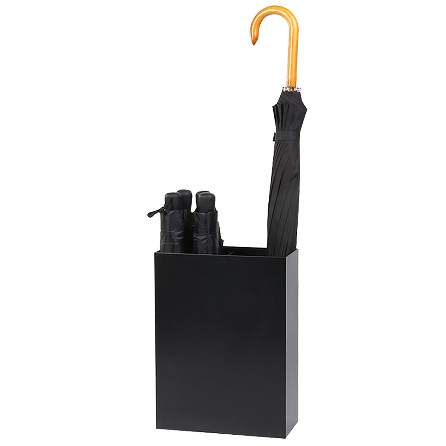 Porte-Parapluie en métal rectangulaire DASHADAO avec bac amovible pour entrée