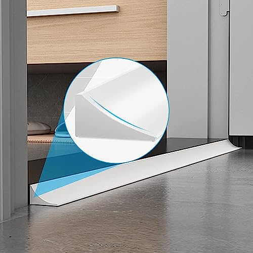 Vannesse Silicone Shower Threshold Water Dam,Shower Water Stopper Blocker For Bathroom,Shower Water Guard For Kitchen Sink Countertop Edge, Shower Guards To Keep Water In Shower (78Inch White) #TOP2