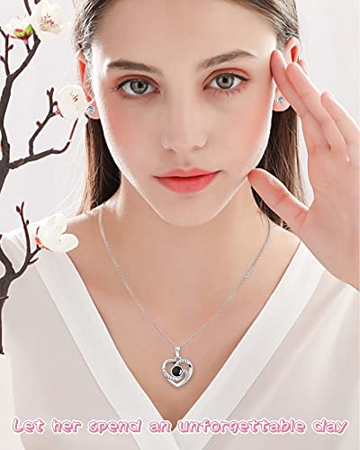 Teddy Rose Bear Gifts For Women Mom Flower Bear Rose With Box Lights I Love You Necklace 100 Languages Ear Studs Balloon Gift Card Romantic Mother Day Valentine Anniversary Birthday Gifts (Pink) #TOP5