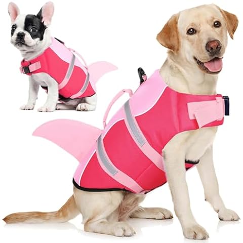 AOFITEE Shark Dog Life Vest with Handle Cover