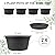 Large Flower Pots Set of 4 Pack 13 inch, Plant Pots Large Outdoor Planters with Drainage Hole & Tray Saucer, Decoration Plastic Pots for Plants for Indoor Outdoor Garden Home Plants Planter (Grey)