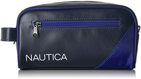 Nautica Men's Top Zip Travel Kit Toiletry Bag Organizer, Royal Blue, One Size
