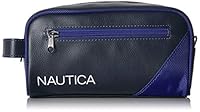 Nautica Mens Accessories mens Top Zip Travel Kit Toiletry Bag Organizer Packing Organizers - blue - One Size
