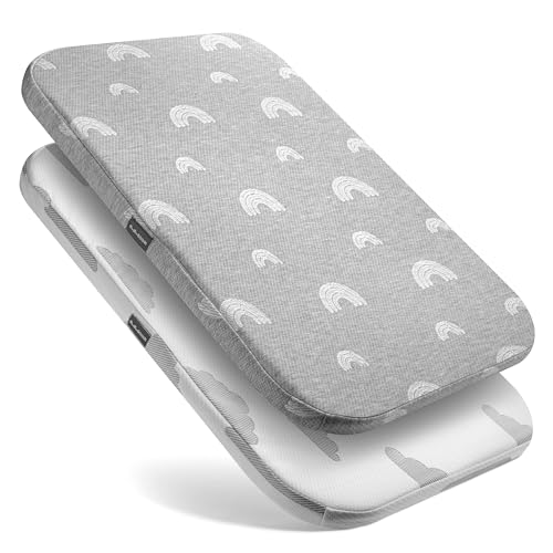 Image of Baby Bassinet Mattress Topper, Waterproof Replacement Pad with Removable & Washable Mattress Covers (for Dream On Me Karley)