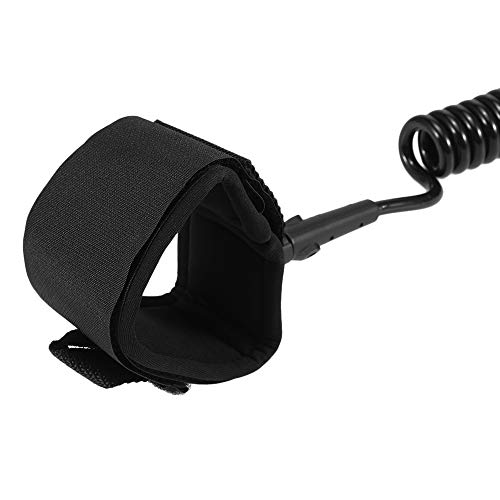 Leeofty 10FT Surf Coiled Leash Prancha Legrope Suave Aço Giratória Surf Perna SUP Paddleboard Corda