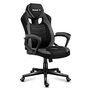 huzaro Force 2.5 Grey Mesh Gamingstoel, bureaustoel, computerstoel, ergonomisch, in hoogte verstelbaar, draaibaar met kantelfunctie, tot 140 kg belastbaar, stof, zwart/grijs
