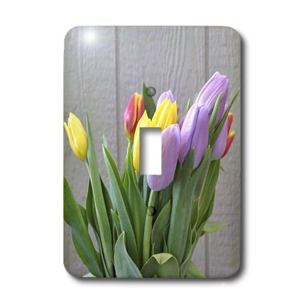 Interrupteur à baïonnette photo fleurs 3dRose LSP_33740_1 décoration murale multicolore - 3