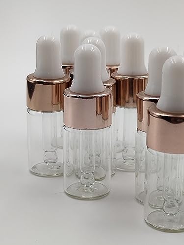 15Packs Sample Glass Dropper Bottles for Essential Oils, Mini Vials Perfume Aromatherapy Cosmetic Liquid Containers With Glass Eye Dropper (3ml)3