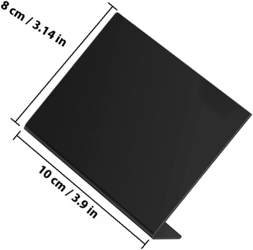 TIDTALEO Acrylic Blackboards for Tabletop Decoration, 12Pcs Small Erasable Chalkboard Signs with Pen, Black Event Note Boards for Wedding, Home, and Counter Display