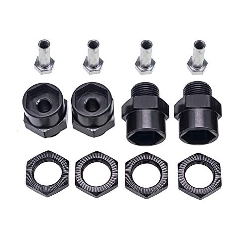 GTHELE 12mm to 17mm Wheel Hex Hub Adapter Extension Conversion for 1/10 RC Car and Upgrade 1/8 Tires Cover
